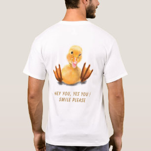 Happy Duck Funny T-Shirt - Texte et couleur person