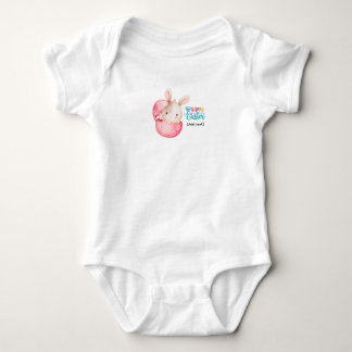 Happy Easter Baby Bunny - Cute Watercolor Egg Body
