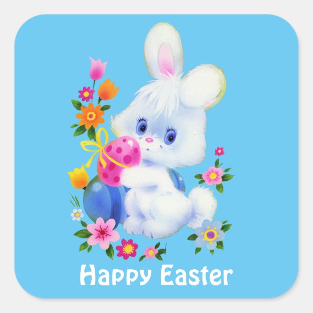 Happy Easter Bunny Holiday sticker (Devant)