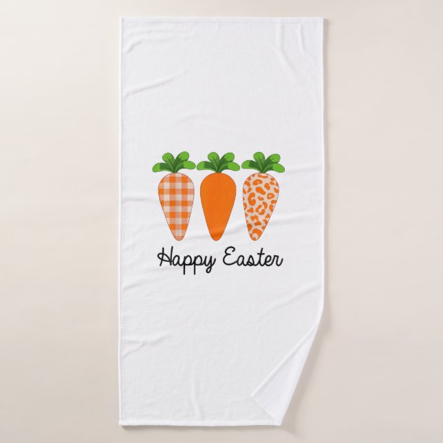 Happy Easter Carrot Cute Easter T-Shirt (Serviette de bain)