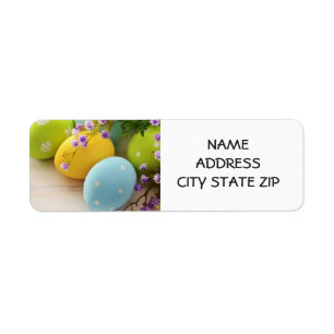 **HAPPY EASTER** ÉTIQUETTE D'ADRESSE DE RETOUR