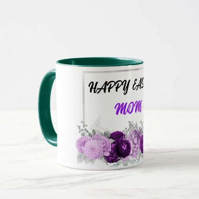 "HAPPY EASTER MOM" DEUX TONNES MUG (Devant gauche)