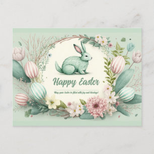 Happy Easter voeux illustration Carte postale