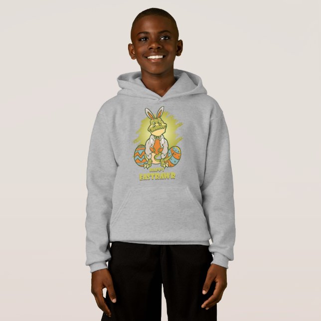 Happy Eastrawr | Sweat - shirt à capuche de bascul (Devant entier)