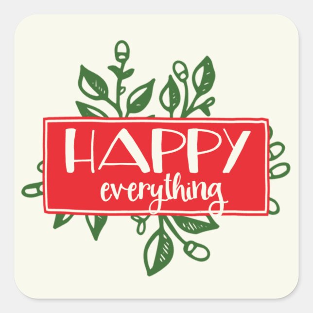 Happy Everything Sticker Étiquettes (Devant)