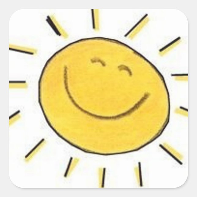 Happy Face Sun - Sticker (Devant)