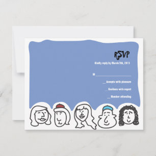 HAPPY FACES Bar Bat mitzvah Invitation Carte de ré