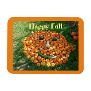 Happy Fall Citrouille Face Magnet