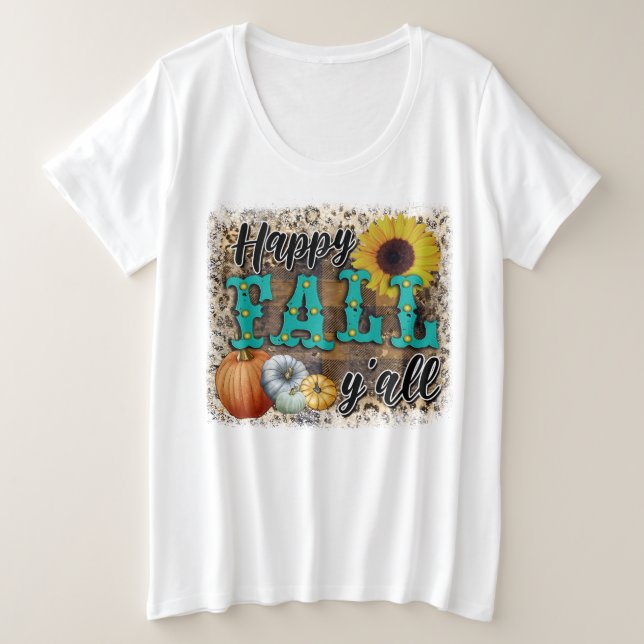 Happy Fall Citrouille Flower Elegant (Design devant)