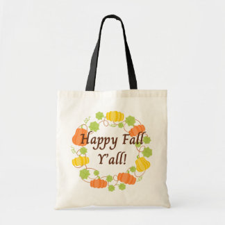 Happy Fall Y'all Citrouille Wreath Sac fourre-tout