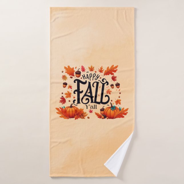 Happy Fall Y'all classique (Serviette de bain)