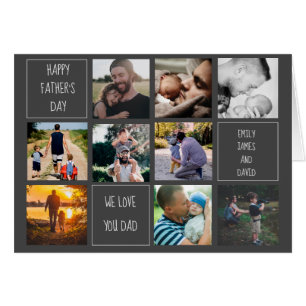 Happy Fathers day, we love you dad photo collage