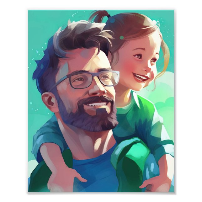 Happy Fête des pères Love Heart Shape Photo Collag (Devant)