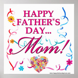 Happy Fête des pères Maman Poster