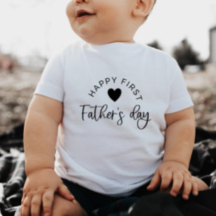 Happy First Fête des pères Heart - T-shirt bébé