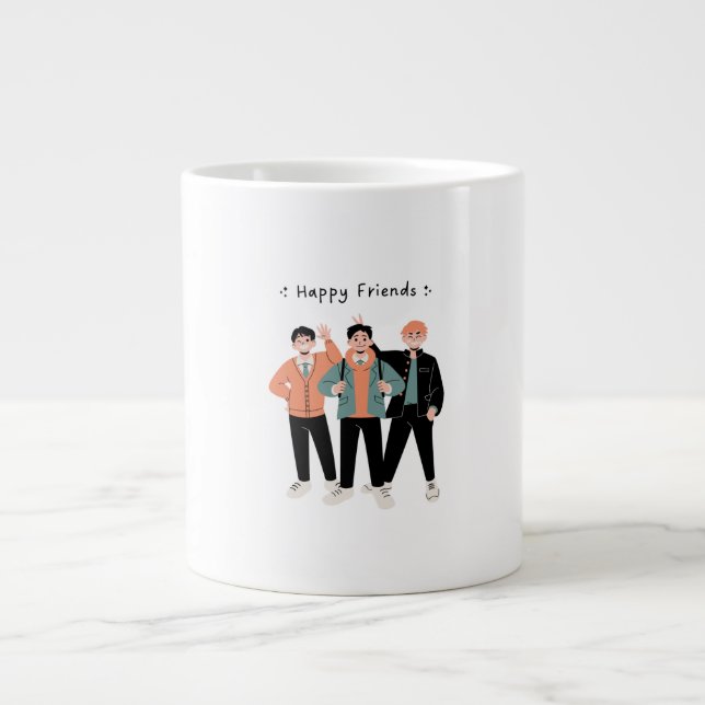 Happy Friends Coffee Mug - Célébrer l'amitié (Devant)
