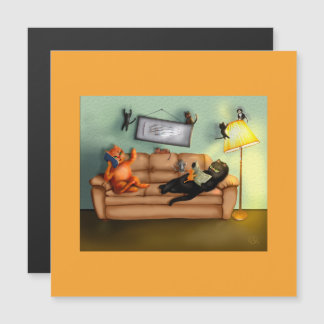 Happy Funny and Cute Family Cats à la maison