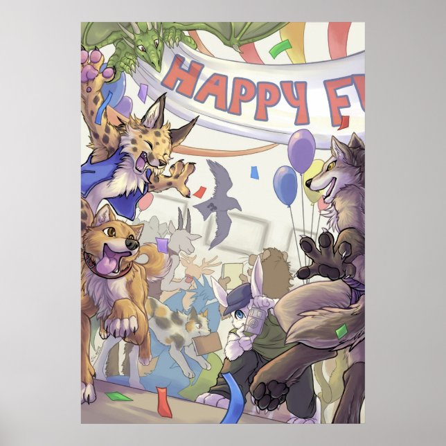 Happy furry con poster (Devant)