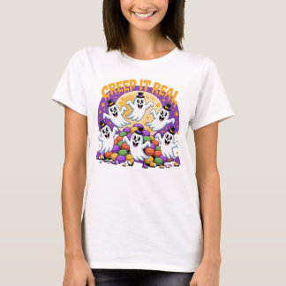 Happy Ghosts - un T-shirt Halloween amusant