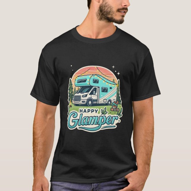 Happy Glamper Adventure RV T-Shirt (Devant)