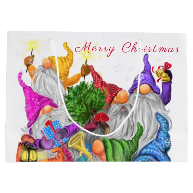 Happy Gnomes Christmas Cadeau sac (Dos)