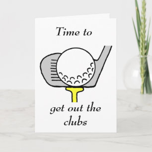 HAPPY GOLFER RETIRE CARTE DE PLAISIR POUR ÊTRE SÛR