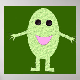 Happy Green Grape Poster