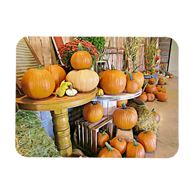 Happy Halloween automne Afficher Magnet Citrouille (Horizontal)