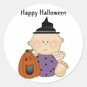 Happy Halloween Baby Citrouille Stickers amusant