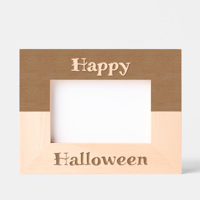 Happy Halloween cadre photo deux tons (Recto)
