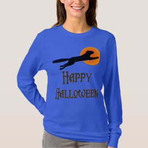Happy Halloween Chat noir T-shirt d'art Vintage