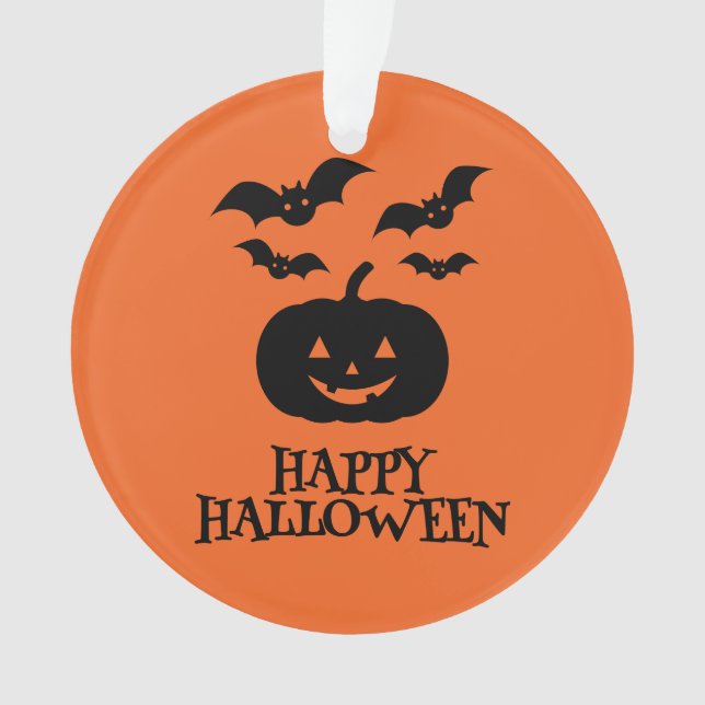 Happy Halloween Citrouille Bat Minimal (devant)