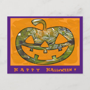 Happy Halloween citrouille - carte postale ou invi