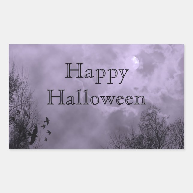 Happy Halloween Custom Haunted Sky Sticker (Devant)