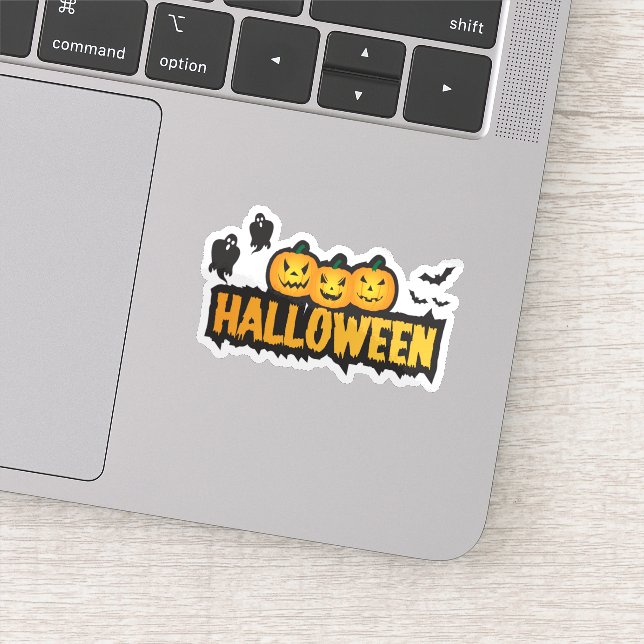 Happy halloween éffrayant chauves-souris sticker (Détail)