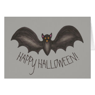 Happy Halloween Éffrayant Flying Black Bat