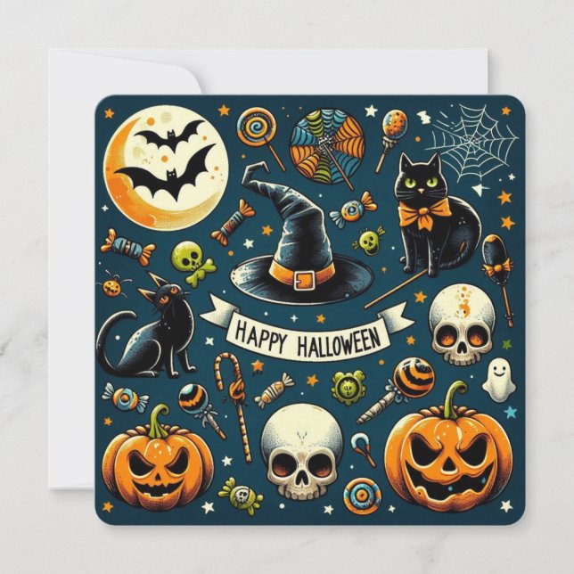 Happy Halloween Fun & Éffrayant Invitation Card (Devant)
