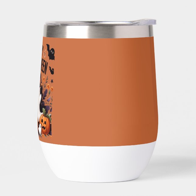 Happy Halloween Ghost et Citrouille Fun Art Tee (Gauche)