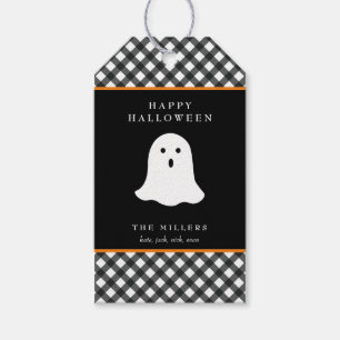 Happy Halloween Ghost Gift Étiquette de la balise