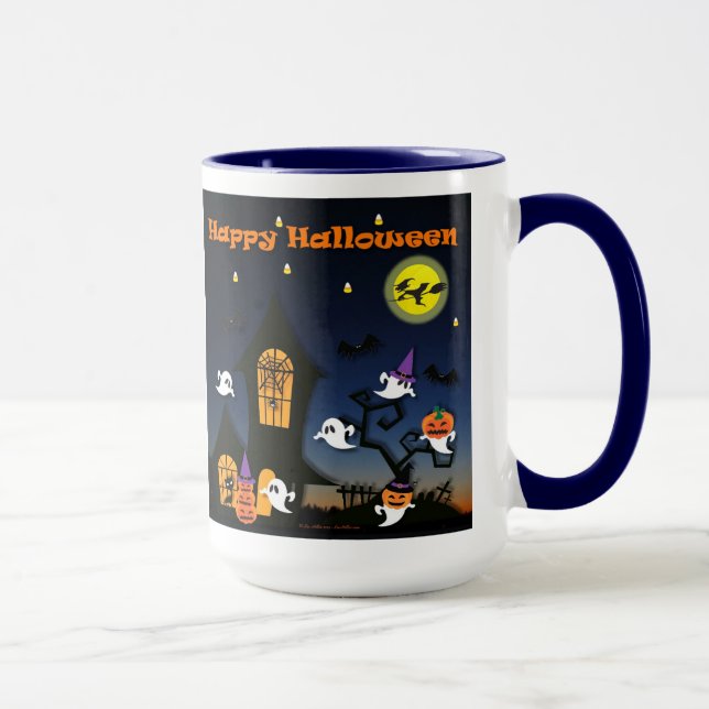 Happy Halloween Haunted House Mug (Droite)