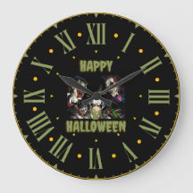 Happy Halloween horloge murale épell