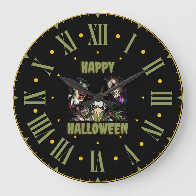 Happy Halloween horloge murale épell (Recto)