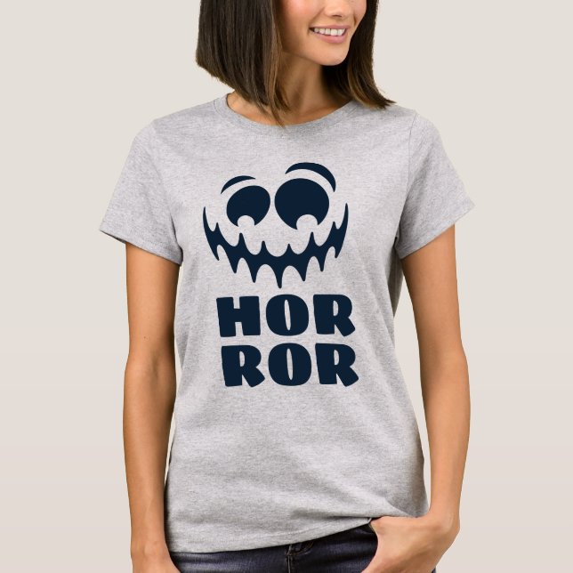 Happy Halloween Horreur drôle Visage T-shirt (Devant)