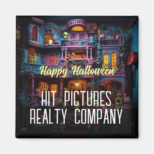 Happy Halloween Horror Realtor Magnet de l'entrepr (Devant)