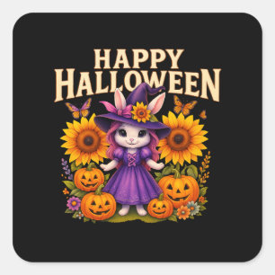 Happy Halloween jolie chatte Stickers Tournesols