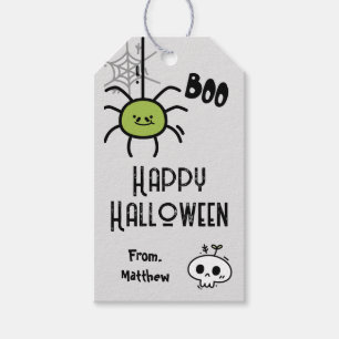 Happy Halloween modernes étiquettes cadeaux person
