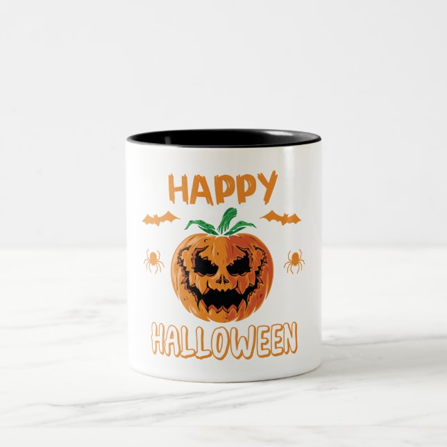 "Happy Halloween Mug Citrouille - Coupe Éffrayante (Centre)