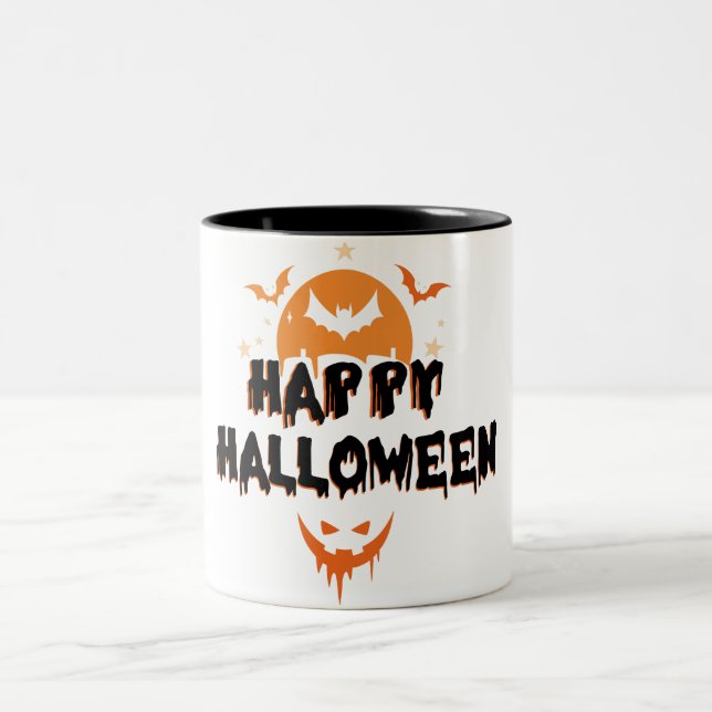 "Happy Halloween Mug - Classique Coupe Éffrayante  (Centre)