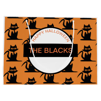 HAPPY HALLOWEEN NOIR CAT PERSONNALISABLE Sac cadea