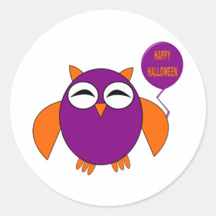 Happy Halloween Party Chouette Stickers